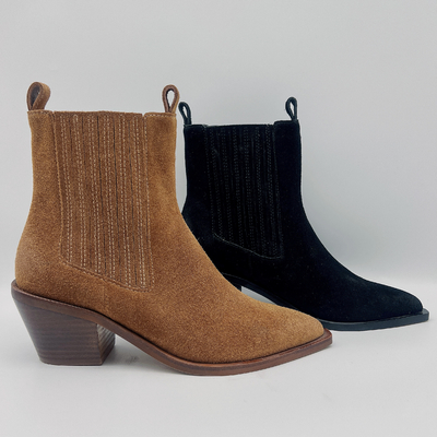 Sepatu Bot Kulit Wanita Portabel Sepatu Kasual Ujung Runcing Unik