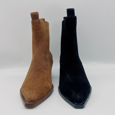 Sepatu Bot Kulit Wanita Portabel Sepatu Kasual Ujung Runcing Unik
