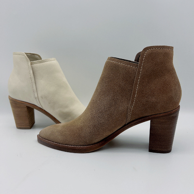 Sepatu Bot Kulit Wanita Kustom Tulang Lembut Nappa / Kulit Sapi Suede Atas