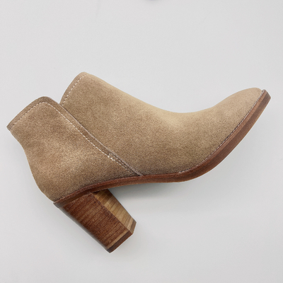 Sepatu Bot Kulit Wanita Kustom Tulang Lembut Nappa / Kulit Sapi Suede Atas