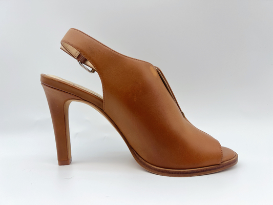 Tan High Heel Sandal Kaki Terbuka #6 - #11 Sandal Wanita Kulit Asli SGS
