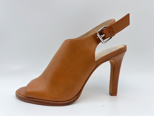 Tan High Heel Sandal Kaki Terbuka #6 - #11 Sandal Wanita Kulit Asli SGS