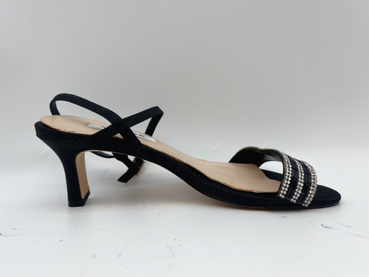 Sandal Kulit Perak Wanita OEM OEM, Sepatu Hak Rendah Nyaman Dengan Satu Tali