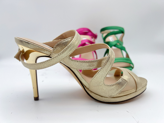 3 Inch Wanita Sandal Kulit Lembut Ujung Terbuka Elastis Stiletto Sandal Hak Tinggi