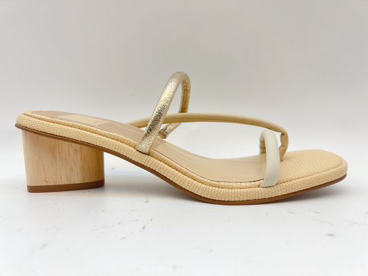 Sandal Musim Panas Wanita Satu Tali Emas / Beige Lembut Sandal Nyaman