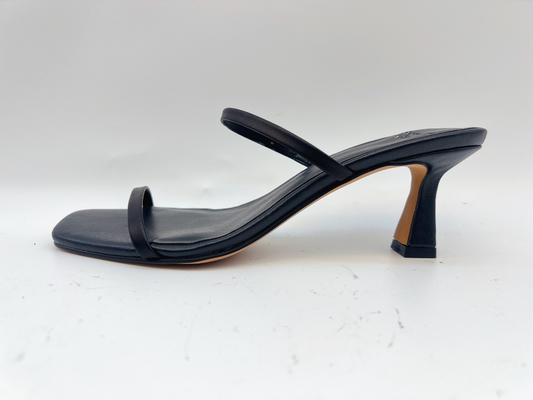 Sandal Musim Panas Ringan Satu Tali Sepatu Ujung Terbuka Tumit Rendah Hitam