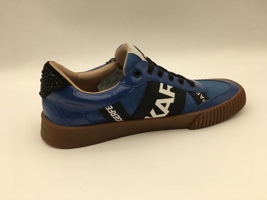 Sepatu Santai Wanita Navy Non Slip Satu Unit TPR Outsole Dengan Lateks yang Dapat Dipakai