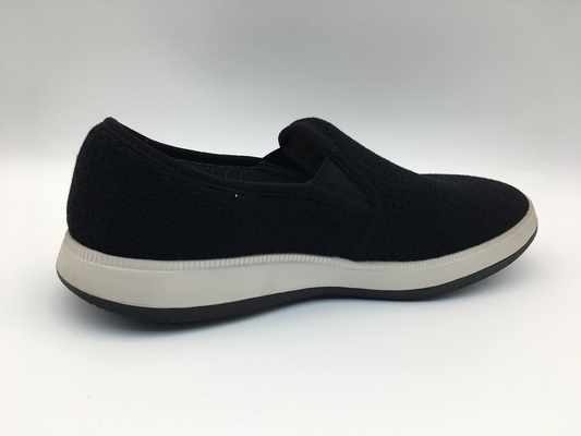 Sepatu Santai Kanvas Hitam Nyaman ODM OEM Dengan Satu Unit TPR Outsole