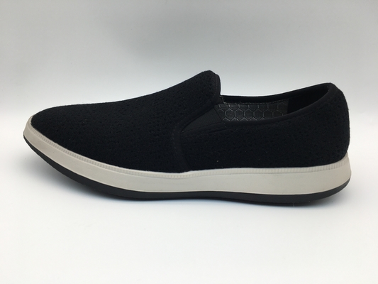 Sepatu Santai Kanvas Hitam Nyaman ODM OEM Dengan Satu Unit TPR Outsole