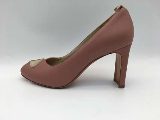 Sepatu Kulit Wanita Suede ODM OEM Dengan Peep Toe Heels
