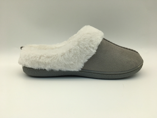 Sandal Bulu Hangat Musim Dingin Sepatu Kulit Dua Warna Nyaman Atas Microsuede