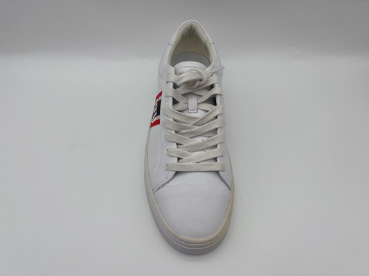 Sepatu Olahraga Anti Selip Bergaya Putih Sepatu Tenis Kulit Wanita Putih