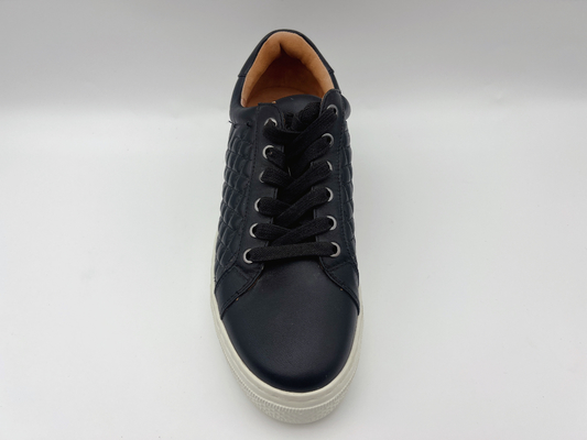 Leisure Womens Flat Leather Shoes Dengan Outsole Karet Putih Non Slip