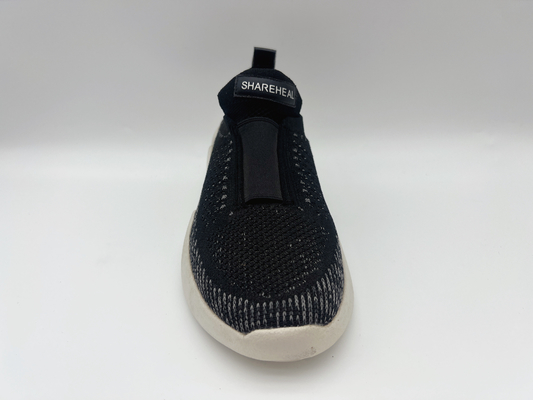 Sepatu Kerja Tahan Slip Hitam Navy Wanita Atasan Elastis Lebar 5cm