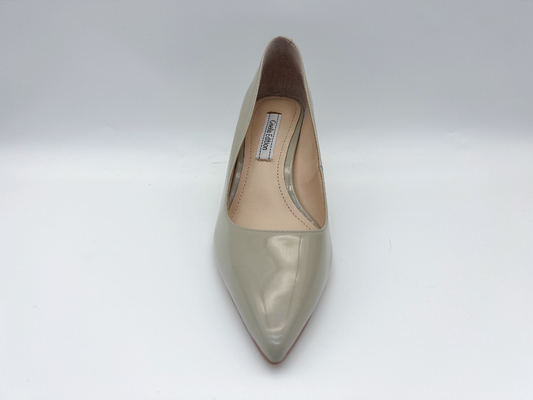 Sepatu Pompa Wanita Kulit Paten Lembut Tulang 3cm Ujung Runcing Pompa Tumit Rendah