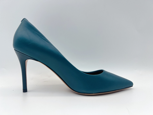 Sepatu Pumps Wanita Angkatan Laut Ujung Runcing Toe Tertutup Dengan Stiletto 5cm