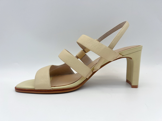 Beige Open Toe Women Pumps Shoes Kulit Asli Dengan Bagian Atas Kulit Lintah Lembut