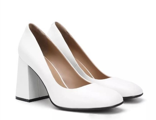 Sepatu Kulit Asli Wanita Coklat Sepatu Platform Tumit Tinggi 3 Inci Jari Kaki Tertutup