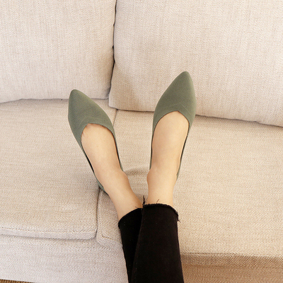 Sepatu Tenun Bersol Lembut 2022 Bernapas Sederhana Sepatu Flat Wanita Gaya Baru