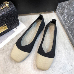 Grosir Sepatu Anyaman Rajut Ringan 2021 Sepatu Flat Bernapas Untuk Wanita Gaya Baru