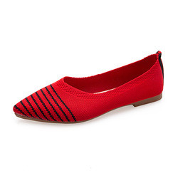 Rajutan Menunjuk Flat Bottomed Harian Cocok untuk Semua Sepatu Wanita Sepatu Wanita Sepatu Flat Wanita