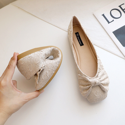 Karet Putih Kain Eva Busa Ballerina Flats Shoes Sofit Selalu Nyaman Untuk Wanita