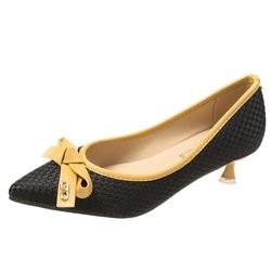 warna tambal sulam kepala runcing wanita tumit tipis mulut dangkal sepatu tunggal bisnis sepatu hak tinggi yang elegan