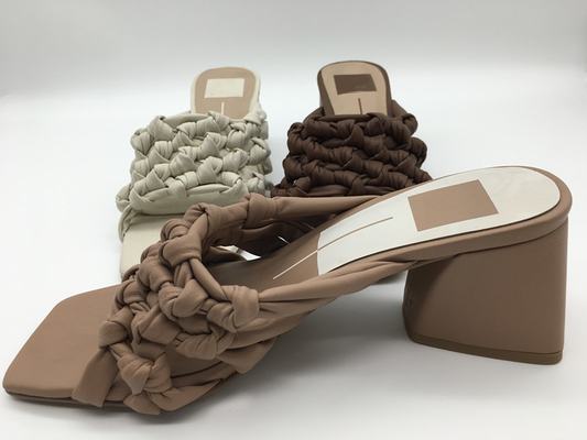 ODM Sandal Platform Chunky Wanita Coklat Beige Fashion Kasual Wanita Sandal