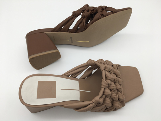 ODM Sandal Platform Chunky Wanita Coklat Beige Fashion Kasual Wanita Sandal