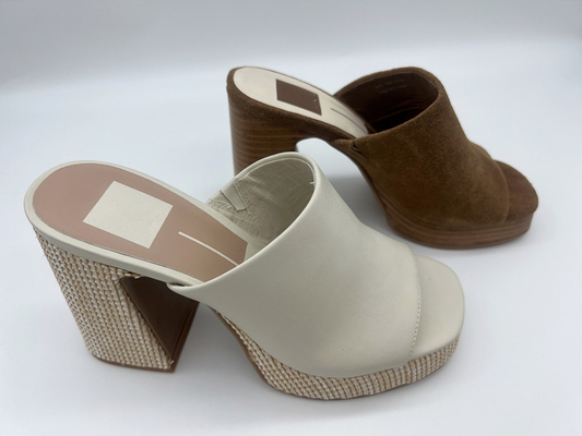 Sepatu Kulit Wanita Nyaman ODM Sandal Tumit Kaki Terbuka Coklat