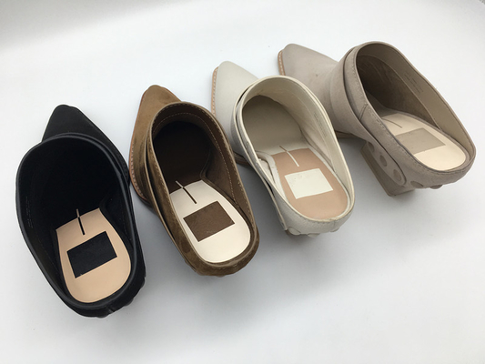 Closed Toe Wedge Womens Leather Dress Shoes Lembut Two Tone Full Wrap Upper
