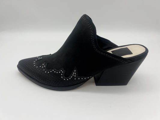 Sparkly Closed Toe Platform Womens Dress Shoes Hitam Lembut Sepatu Kulit Sapi Suede