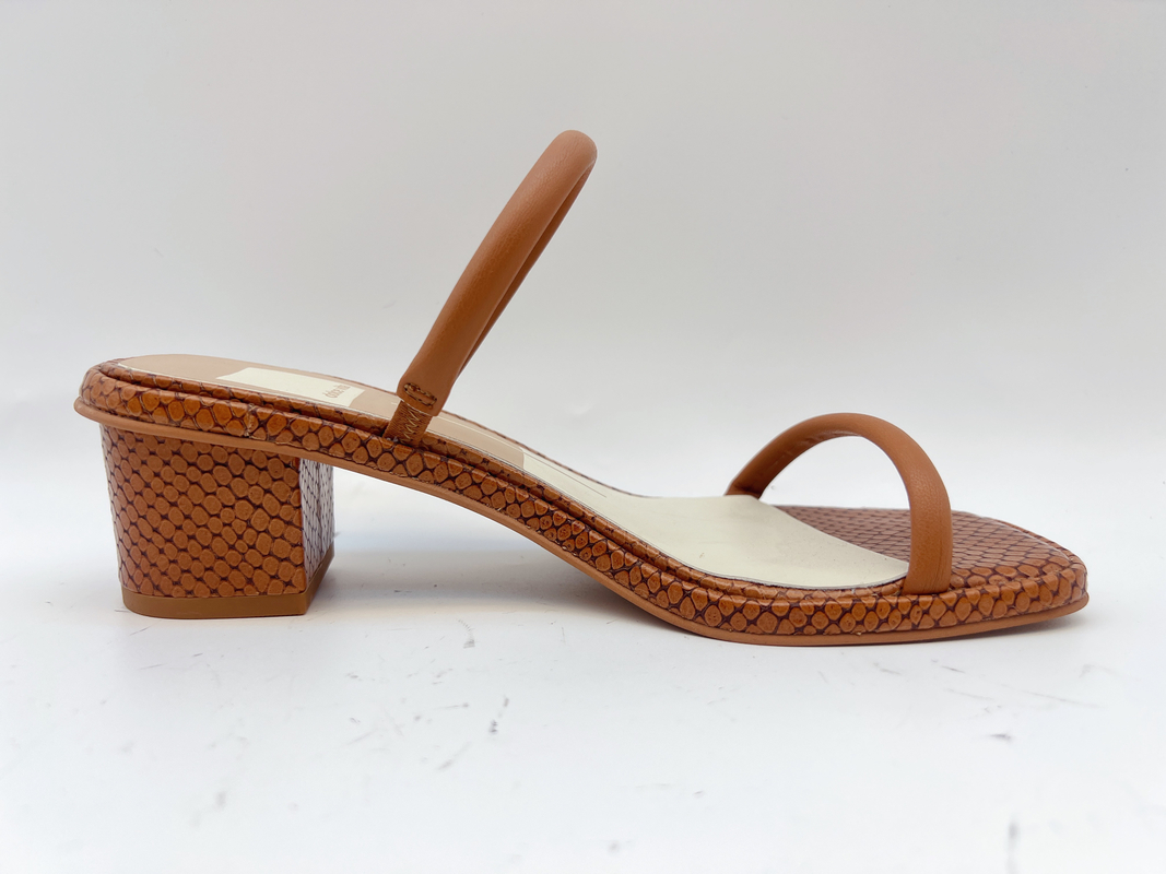 Sandal Wanita Coklat Kaki Terbuka Nyaman 2cm Sandal Satu Tali Dengan Cetakan Croco